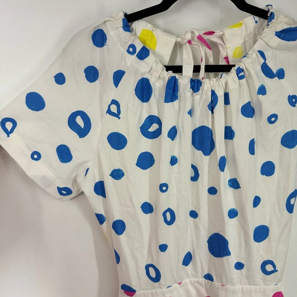 Mira Mikati Dot Print Cotton Midi Dress Open Back - Picture 5 of 9